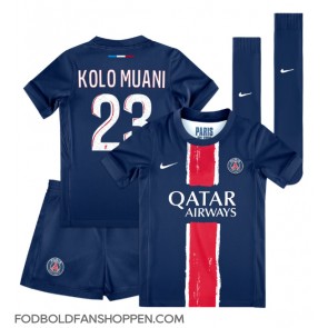 Paris Saint-Germain Randal Kolo Muani #23 Hjemmebanetrøje Børn 2024-25 Kortærmet (+ Korte bukser)